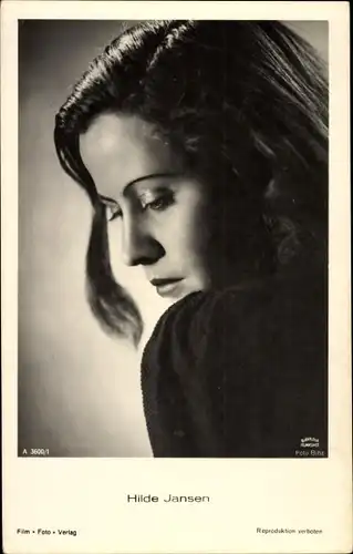 Ak Schauspielerin Hilde Jansen, Portrait
