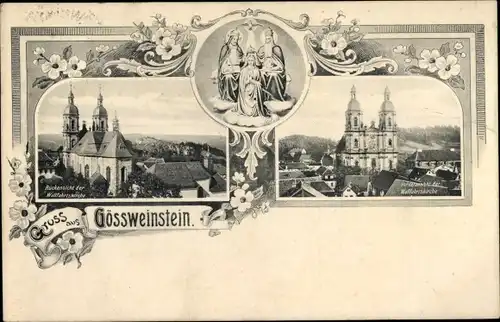 Ak Gößweinstein in Oberfranken, Blick auf die Kirche