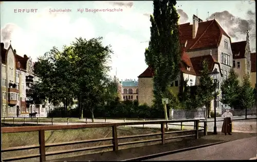 Ak Erfurt in Thüringen, Schinkelstraße, Kgl. Baugewerkschule