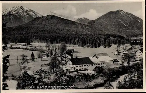 Ak Fall Lenggries Oberbayern, Blick auf den Ort im Winter