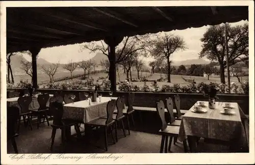 Ak Törwang Samerberg in Oberbayern, Cafe Pallauf, Terrasse
