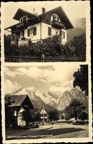 Ak Garmisch Partenkirchen in Oberbayern, Stadtansichten, Zugspitze