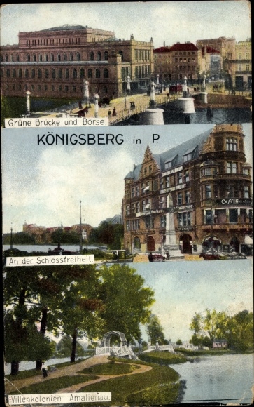 Ak Kaliningrad K Nigsberg Ostpreu En Gr Ne Br Cke Und B Rse Schlossfreiheit Amalienau Nr