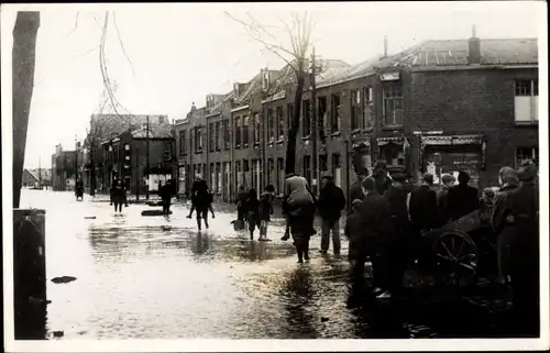 Ak Vlissingen Zeeland Niederlande, Scheldestraat, Hochwasser