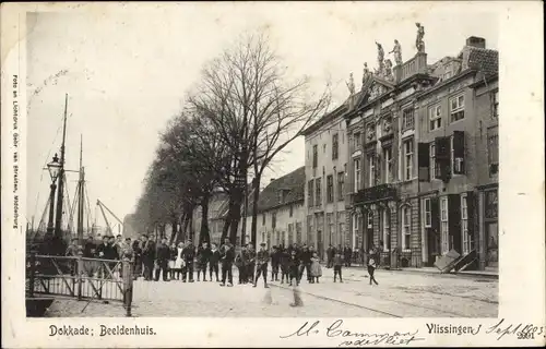 Ak Vlissingen Zeeland Niederlande, Dokkade, Beeldenhuis