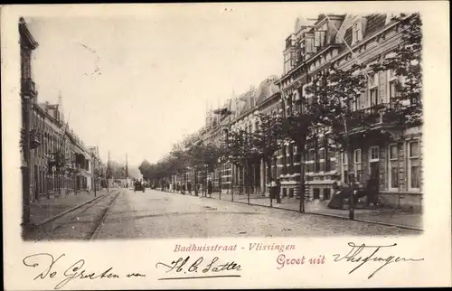 Ak Vlissingen Zeeland Niederlande, Badhuisstraat