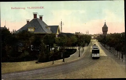 Ak Vlissingen Zeeland Niederlande, Badhuisweg