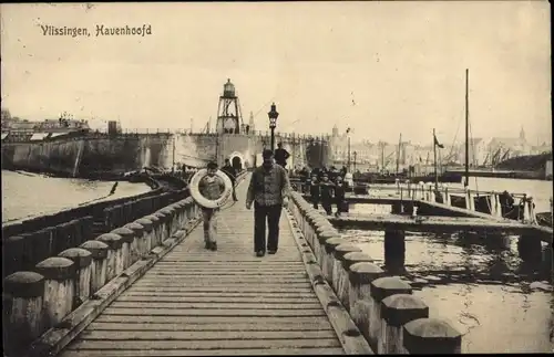 Ak Vlissingen Zeeland Niederlande, Havenhoofd