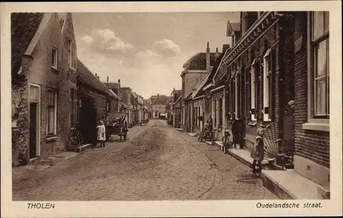 Ak Tholen Zeeland Niederlande, Oudelandsche straat