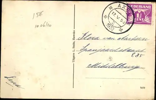 Ak Terneuzen Zeeland Niederlande, Axelschestraat met Ziekenhuis