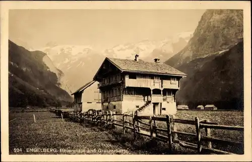 Ak Engelberg Kanton Obwalden, Bauernhaus