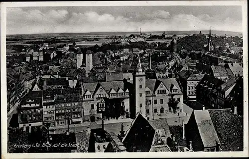 Ak Freiberg Sachsen, Blick auf die Stadt