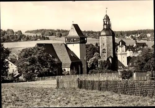 Ak Geyer im Erzgebirge Sachsen, Die drei Türme der Stadt