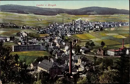 Ak Lauter Bernsbach im Erzgebirge Sachsen, Gesamtansicht vom Ort