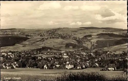 Ak Lauter im Erzgebirge Sachsen, Ortsansicht mit Blick nach Bernsbach