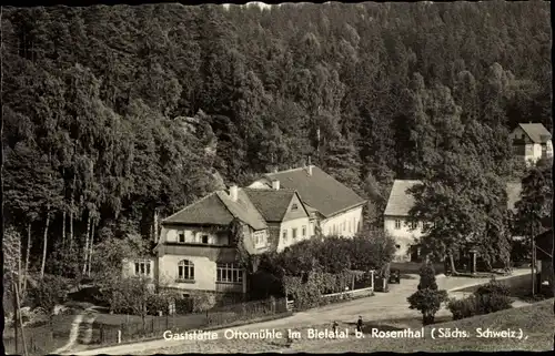 Ak Ottomühle Rosenthal Bielatal Sächsische Schweiz, Gaststätte Ottomühle