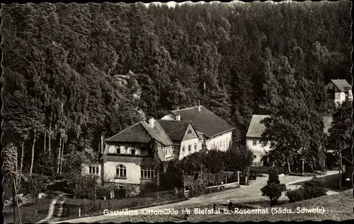 Ak Ottomühle Rosenthal Bielatal Sächsische Schweiz, Gaststätte Ottomühle