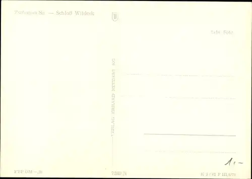 Ak Zschopau im Erzgebirge Sachsen, Schloss Wildeck