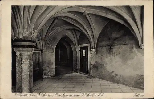 Ak Zittau, Halle im alten Kloster und Durchgang zum Klosterfriedhof