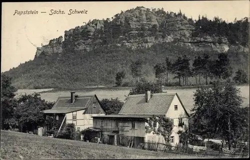 Ak Krippen Bad Schandau Sächsische Schweiz, Papststein