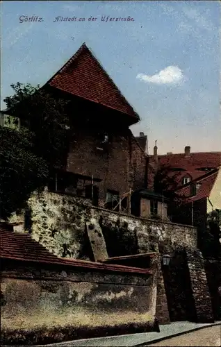 Ak Görlitz in der Lausitz, Altstadt an der Uferstraße