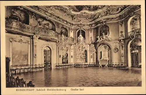 Ak Rudolstadt in Thüringen, Schloss Heidecksburg, Großer Saal
