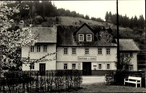 Ak Obstfelderschmiede Mellenbach Glasbach in Thüringen, Gasthaus zur Linde