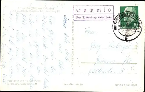 Ak Gommlo Kemberg Dübener Heide, HO Gaststätte Oppin