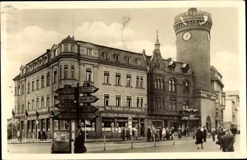 Ak Cottbus in der Niederlausitz, Am Spremberger Turm, Deutsche Notenbank