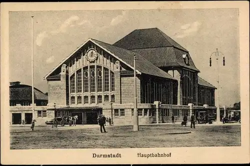 Ak Darmstadt in Hessen, Hauptbahnhof
