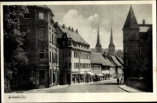 Ak Grimma in Sachsen, Straßenpartie