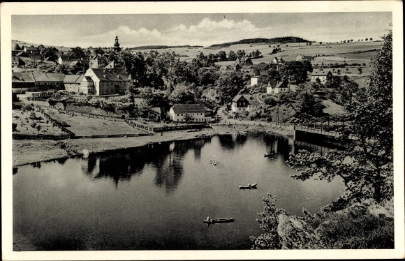 Ak Harra Rosenthal am Rennsteig, Am Stausee der oberen Saaletalsperre