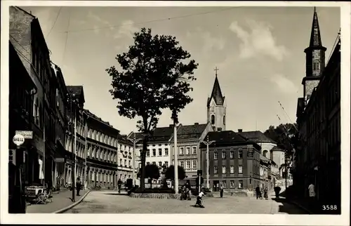 Ak Bad Lobenstein Thüringen, Marktplatz, Kirche, Shell