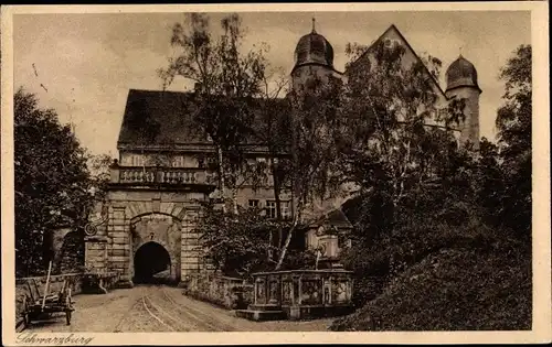 Ak Schwarzburg in Thüringen, Eingang zum Schloss