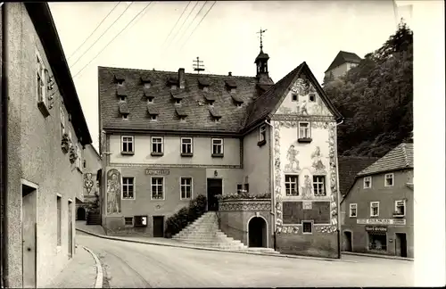 Ak Ziegenrück in Thüringen, Rathaus, HO Gaststätte Ratskeller, Handlung von Meyer, Kurt Grübe