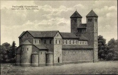 Ak Paulinzella Königsee, Rekonstruktion der Klosterkirche
