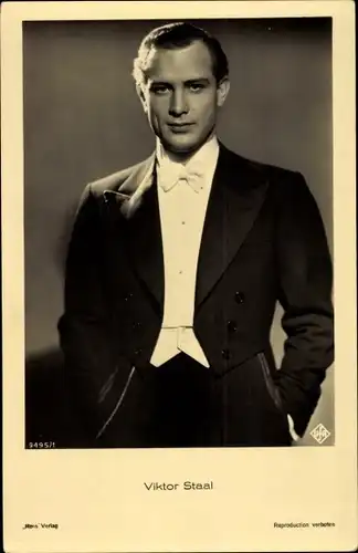 Ak Schauspieler Victor Staal, Portrait