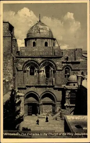 Ak Jerusalem Israel, The Entrance to the Church of the Holy Sepulchre