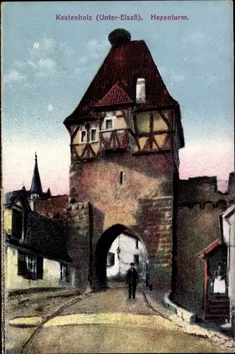 Ak Châtenois Kestenholz Elsass Bas Rhin, Hexenturm