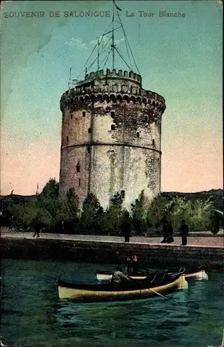 Ak Thessaloniki Griechenland, La Tour Blanche, weißer Turm