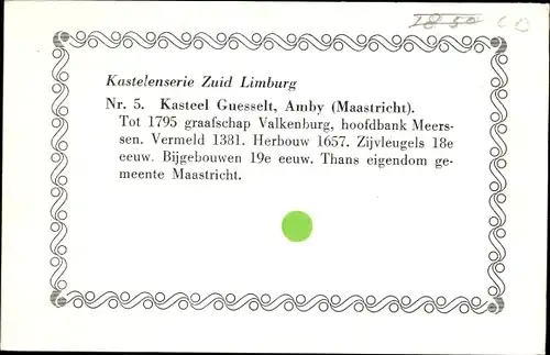 Ak Amby Maastricht Limburg Niederlande, Kasteel Guesselt