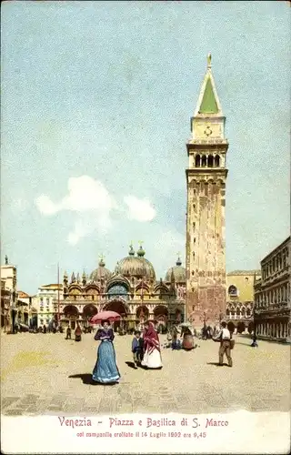 Litho Venezia Venedig Veneto, Piazza e Basilica di S. Marco