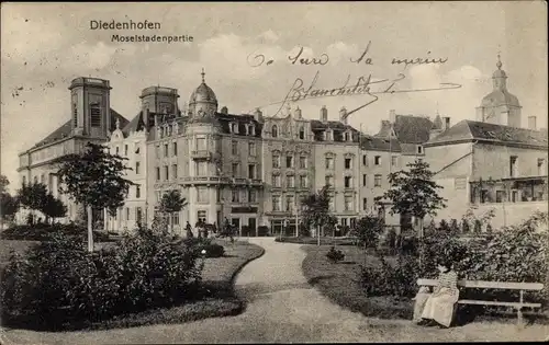 Ak Thionville Diedenhofen Lothringen Moselle, Partie am Moselstaden