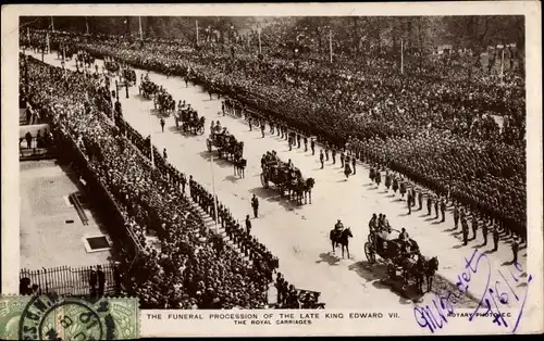 Ak London City England, The Funeral Procession of the Late King Edward VII.