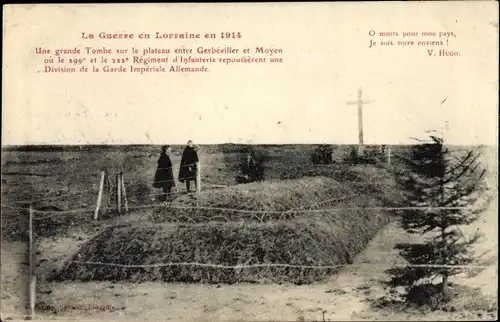 Ak Gerbeviller Meurthe et Moselle, Une Grande Tombe