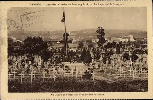 Ak Verdun Meuse, Cimetière Militaire du Faubourg Pavé