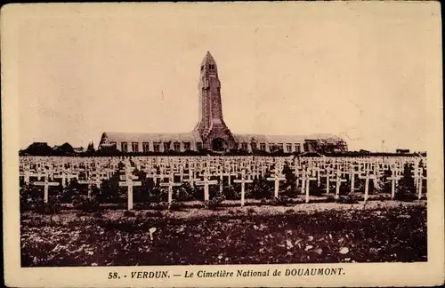 Ak Douaumont Lothringen Meuse, Cimetiere National