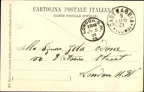 Ak Lago di Como Lombardia, Veduta de Menaggio