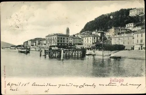 Ak Bellagio Lago di Como Lombardia, Stadtansicht