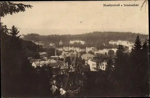 Ak Mariánské Lázně Marienbad Region Karlsbad, Gesamtansicht